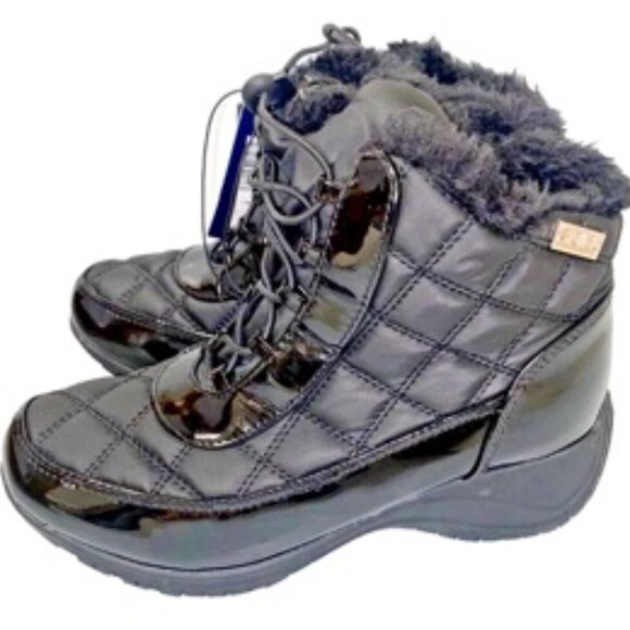 Khombu Women's Slip on Molly Pull On Snow Boots Black Size 6 - Picture 1 of 4